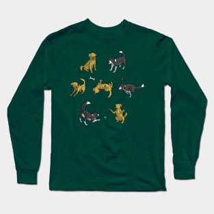 Cute dogs playing Long Sleeve T-Shirt